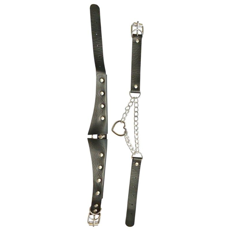Collar Choker Set Black Heart Adult Toys Fetish Metal gallery