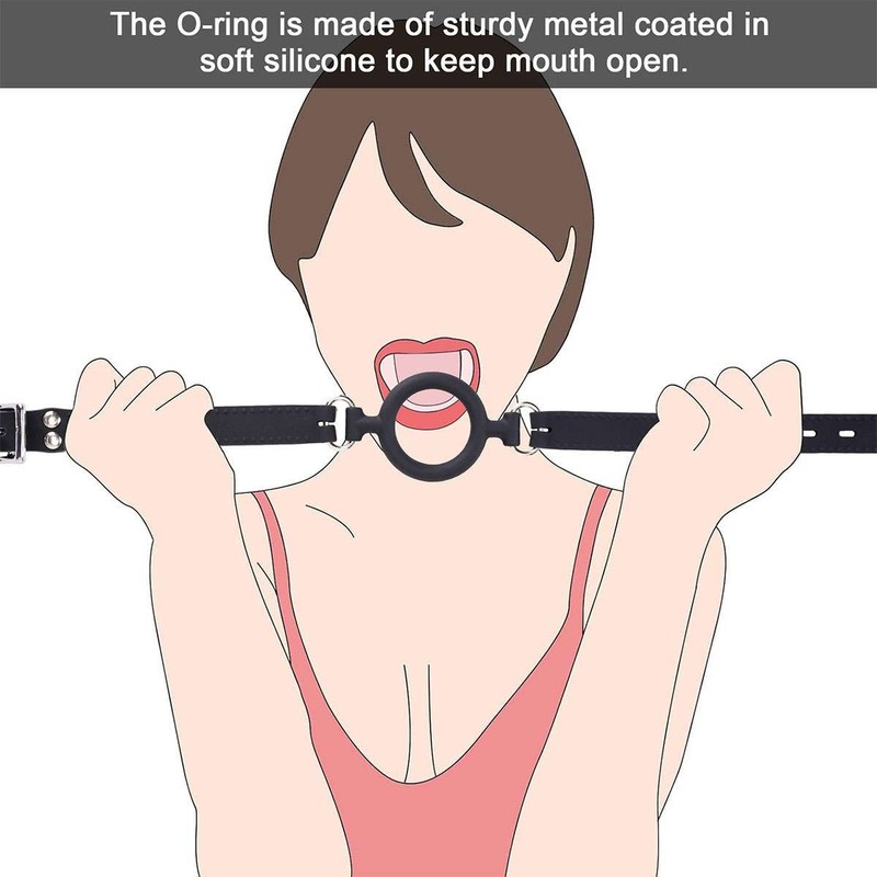 Silicone Open Mouth Gag Bondage Restraints O Ring Gag Plug Slave BDSM Women Men gallery