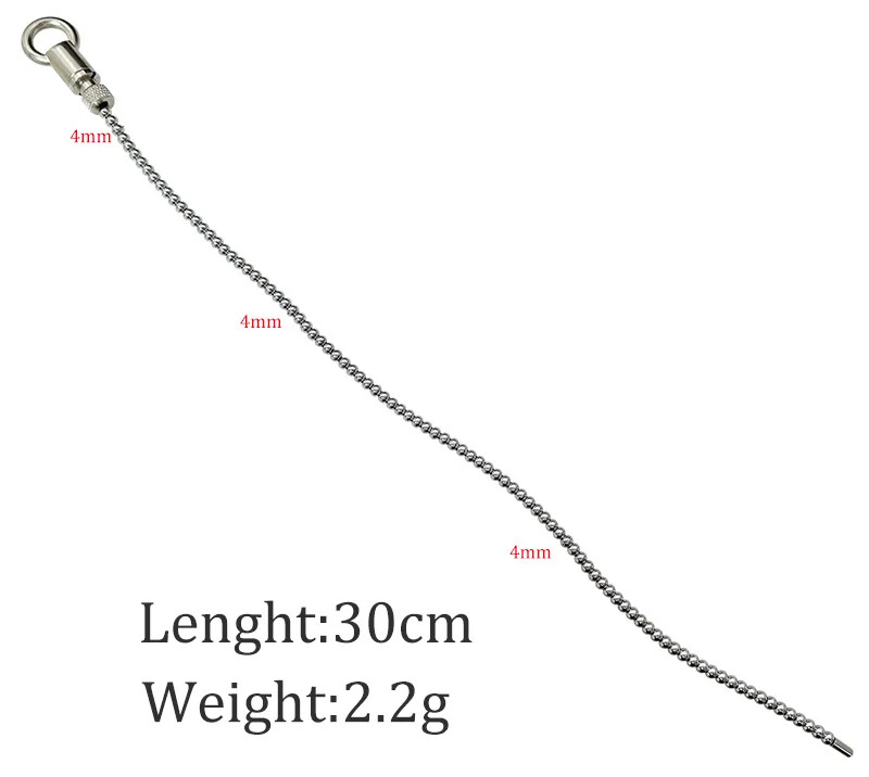 30/50cm Super Long Stainless Steel Smooth Beads ejaculation toy penis plug Sound gallery