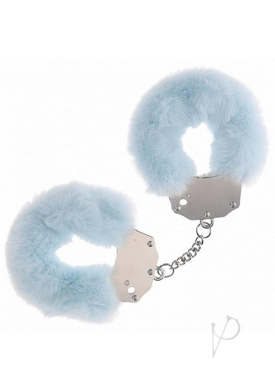 Ouch! Heavy-Duty Fluffy Handcuffs - Powder Blue gallery