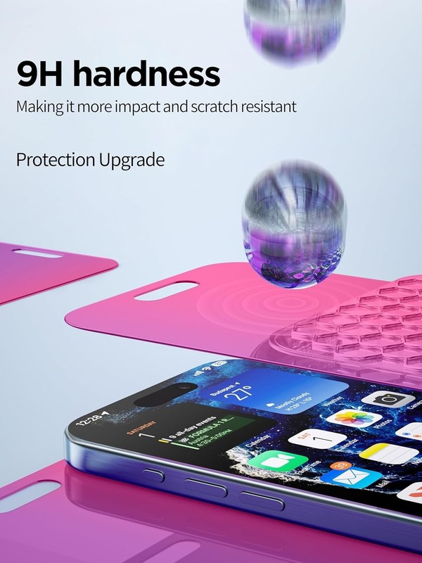 iPhone 15 Privacy Screen Protector 6.1 Inch Tempered Glass Easy Installation Kit gallery