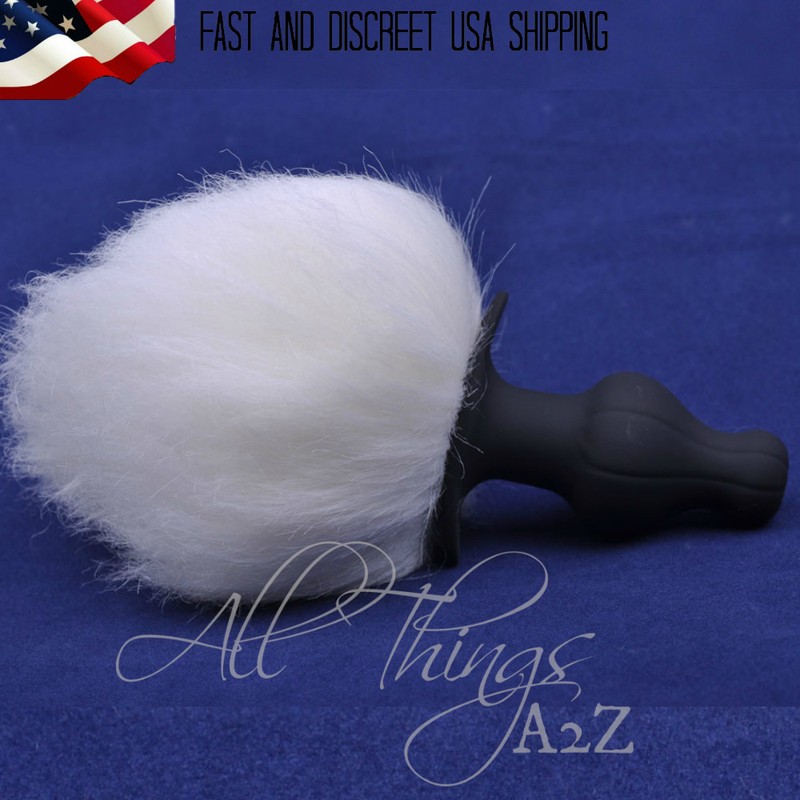 Prostate Massager Anal Stopper Bunny Tail Silicone Butt Plug Adult Sexy Toy