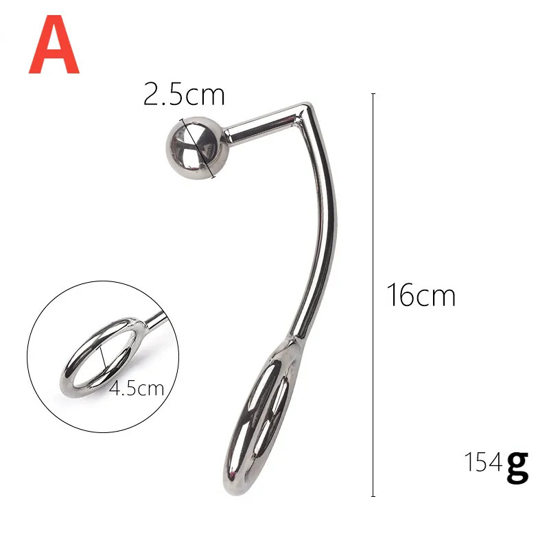 New Stainless Steel Anal Hook Metal Anal Dilator with Ball Fetish Gay & Lesbian