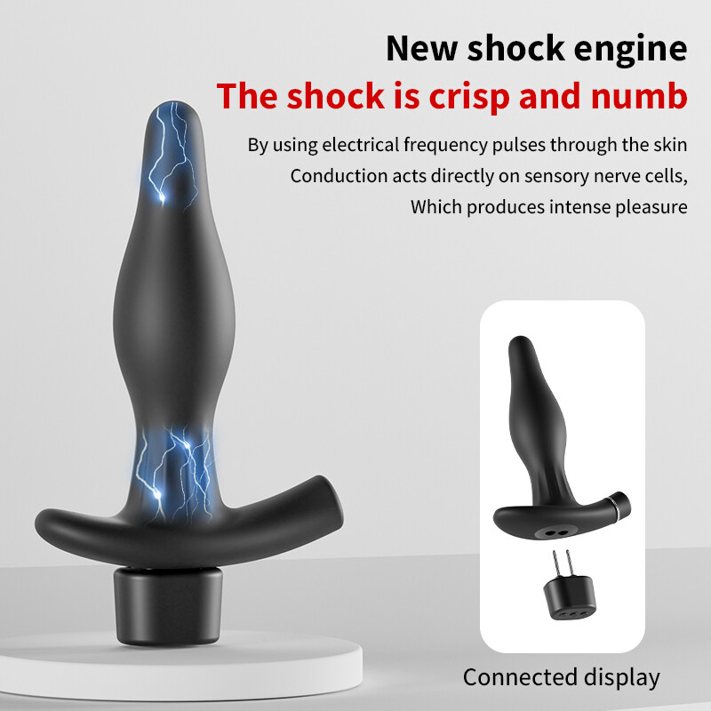 Electric-E-Stim Male Prostate Massager Anal Butt Plug Electro Inflatable Men gallery