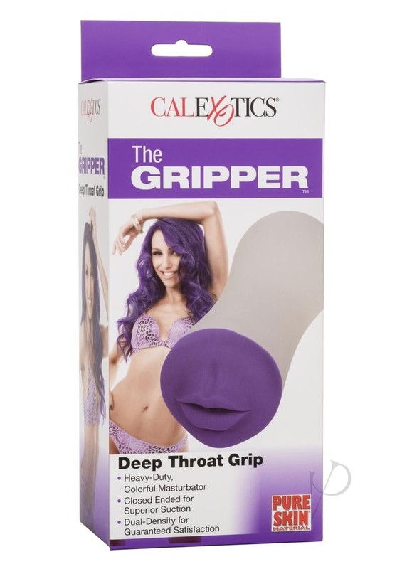 The Gripper Deep Throat Grip Masturbator – Mouth – Purple/Frost