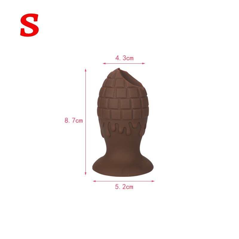 Soft Vibrating AnalPlug Anal Expander Hand-Held Non-Slip Rear Court Plug Dilator