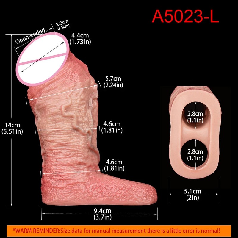 Realistic Penis Sleeve Silicone Lifelike Cock Ring Men S/M Sizes Reusable Condom gallery