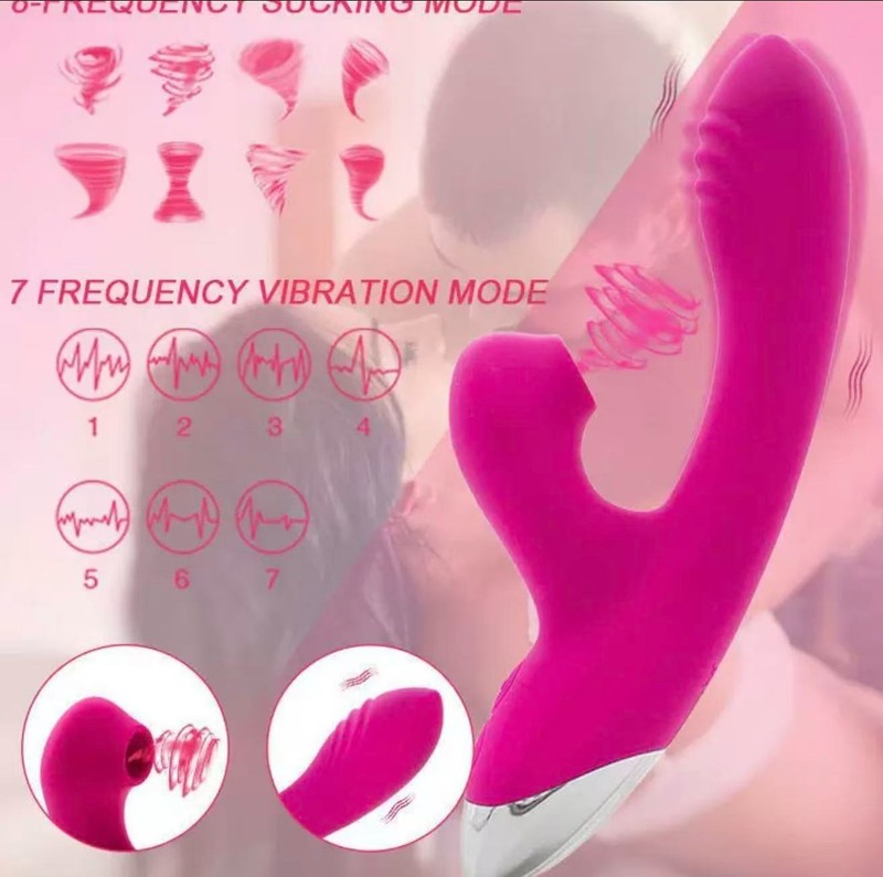 Rabbit vibrator fully automatic telescopic sucking massage stick female sex toy gallery
