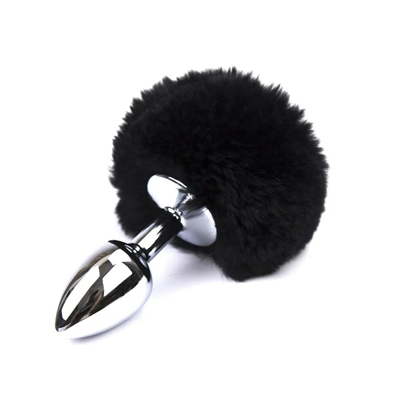 Bunny Tail Metal Anal Butt Plug Furry Sex Toy for Women Cosplay Fantasy