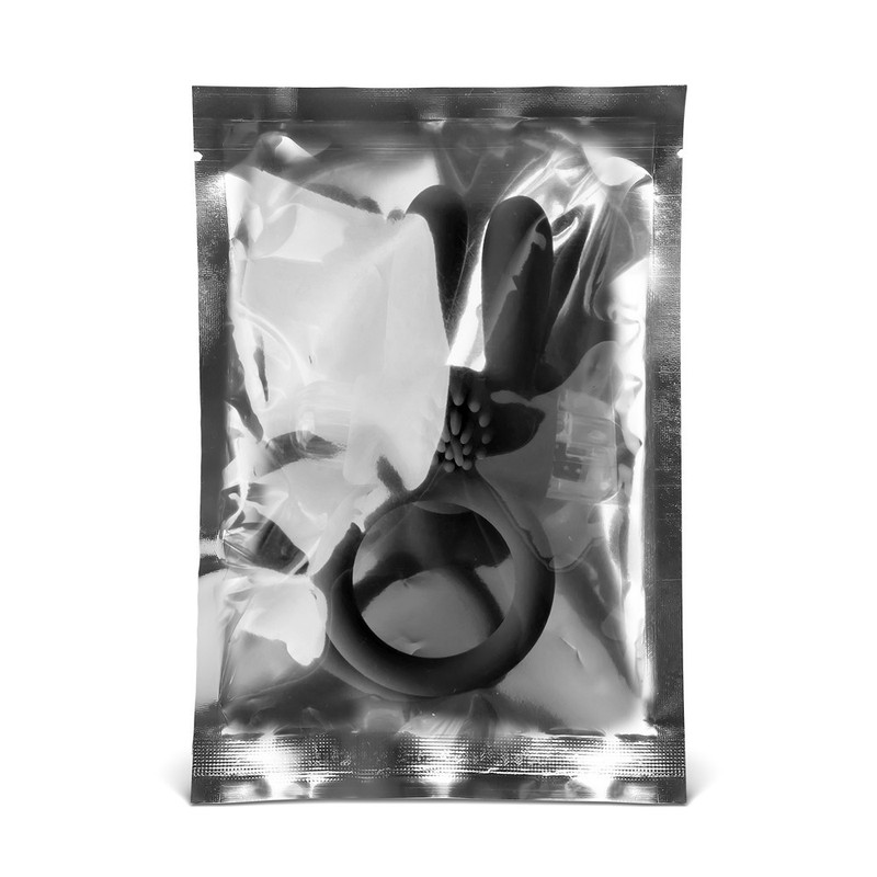 Silicone Rabbit Vibrating Cock Ring Stay Hard Penis Enhancer Sex Toy for Men gallery