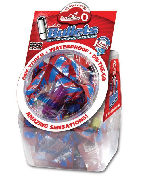 Screaming O Bullets Vibrators Waterproof Assorted Colors 40 Each Per Fishbowl