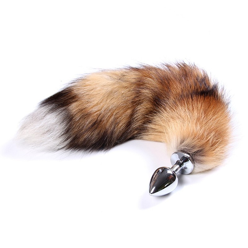 Furry Fox Tail Cosplay Metal Plug Roleplay BDSM Bondage Adult Insert game