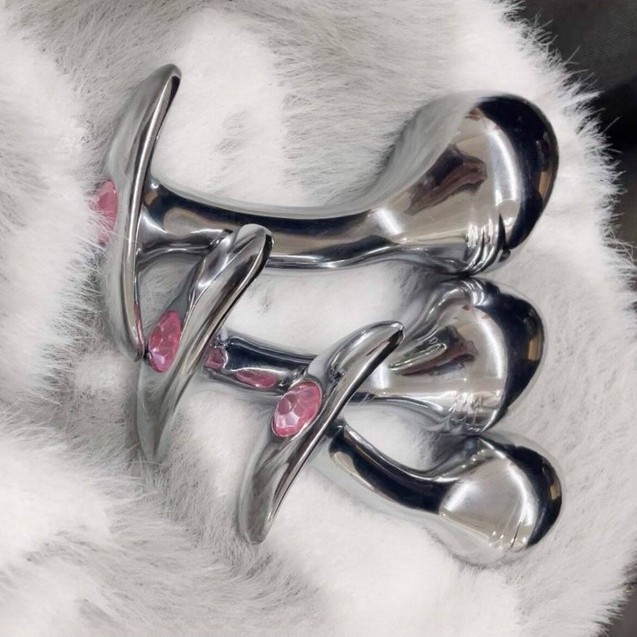 3PCS Steel Anal Butt Plug G-spot Probe Prostate Massager Sex Toys for Men Women gallery
