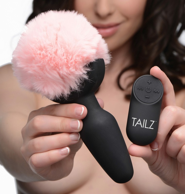 Remote Control Butt Plug With Tail Vibrating Cosplay Anal Sex Toys Silicone