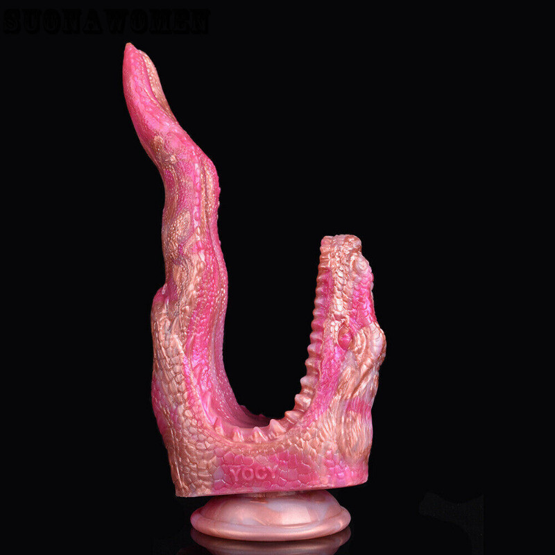 Huge Wide Penis Double-ended Dildo Anal Dong Sucker Adult Masturbator Sex Toy gallery