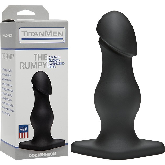TitanMen The Rumpy 6.5&Prime; Smooth Cushioned Butt Plug – Anal Probe w/ Phallic Tip