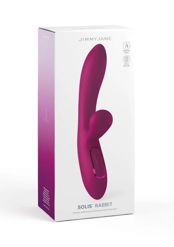 JimmyJane Solis Rabbit Rechargeable Silicone Rabbit Vibrator -Fuchsia