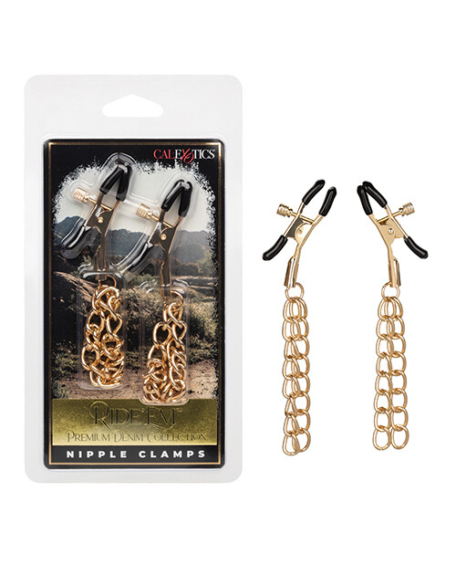 Ride &lsquo;Em Premium Denim Collection Nipple Clamps