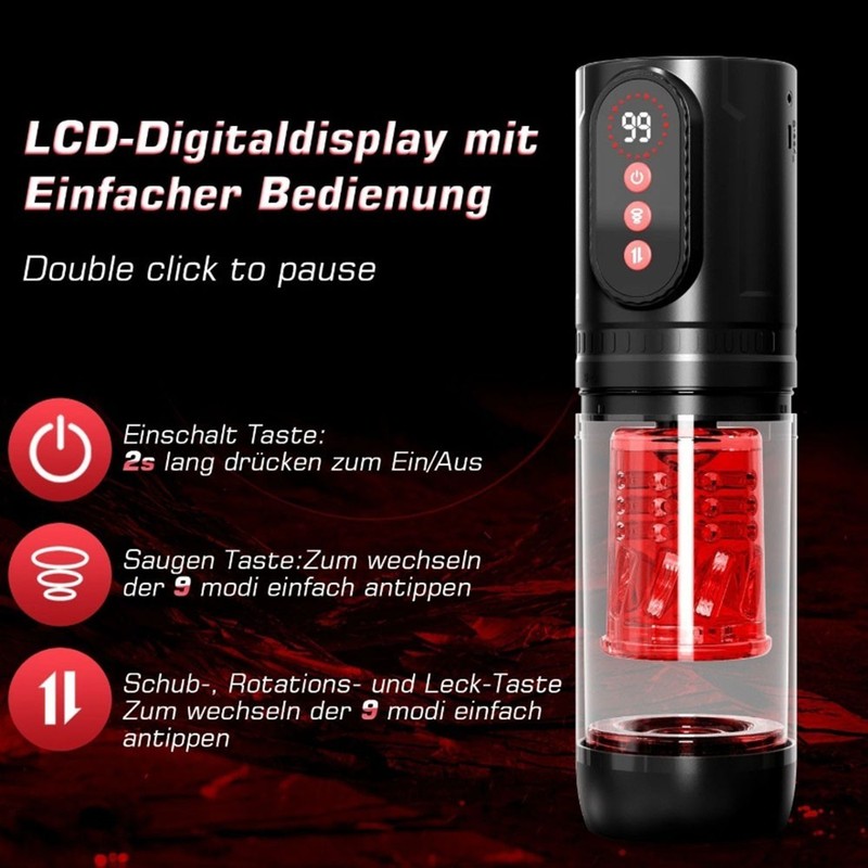Automatic Sucking Vibrating Blow Job BJ Oral Sex Toy Male Masturbator Stroker gallery