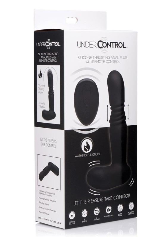 Under Control Rechargeable Silicone Thrusting Anal Plug w/ Remote Control