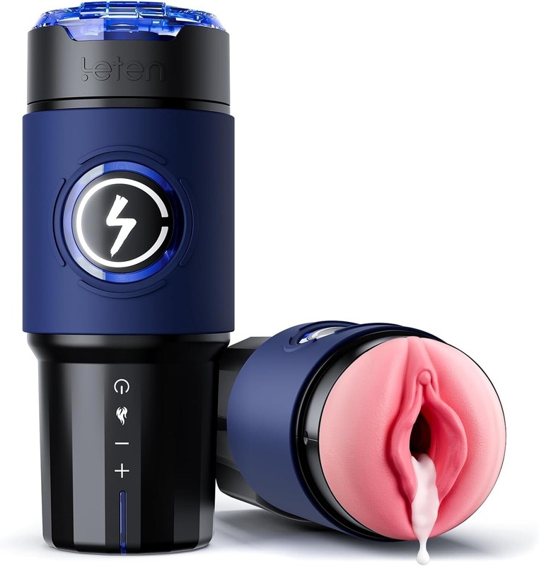 Masturbaters Automatic HandsFree Male Telescopic Heating Cup Stroker Men Sex Toy