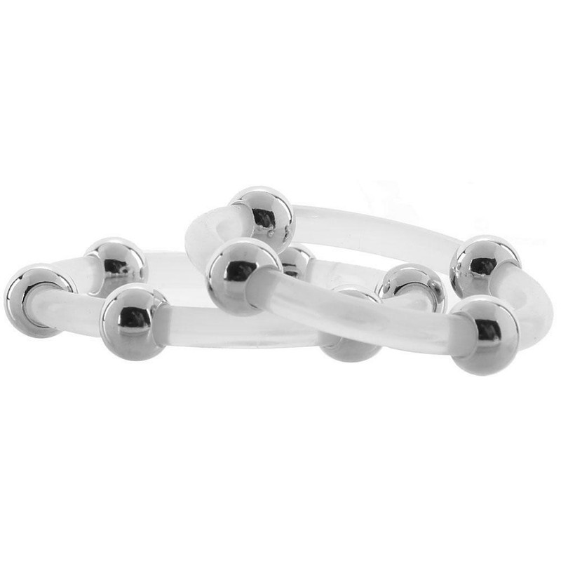 Stretchy Silicone Enhancement Penis Ring Set for Men Stimulating Beads C-ring gallery
