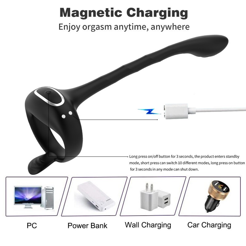 Anal Plug Dildo Vibrator Adjustable Prostate Massager Ring Sex Toy For Men Women gallery
