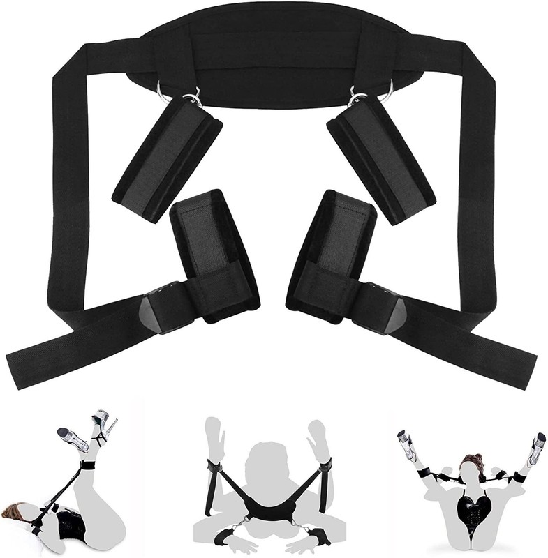 Bed Bondage Kit Hand Ankle Cuffs Restraint Straps Set Sex Play BDSM for Couples gallery