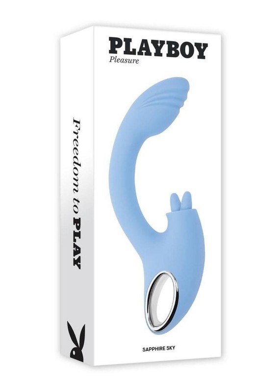 Playboy Sapphire Sky Rechargeable Silicone Dual Vibrator gallery
