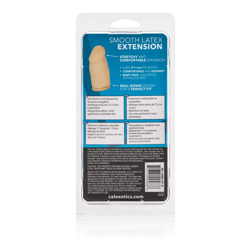 Cal Exotics 3" Latex Extension Beige - Male Penis Extension Extender Sleeve gallery