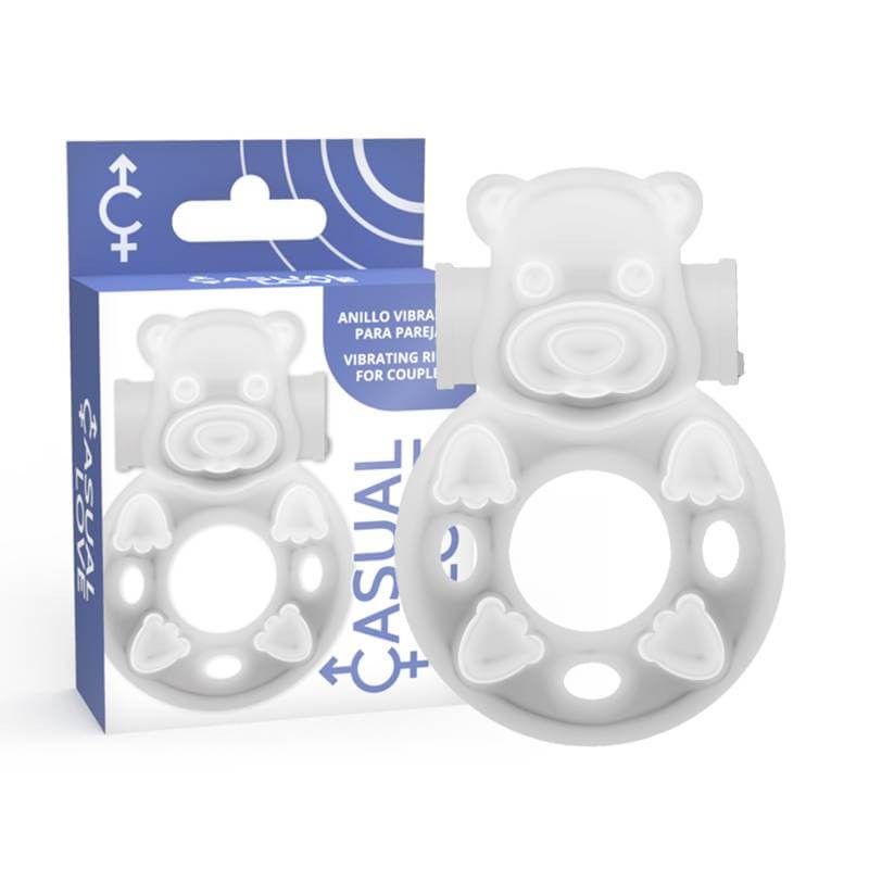 Casual Love Vibrating Ring – Stimulating Phallic Ring – Clear