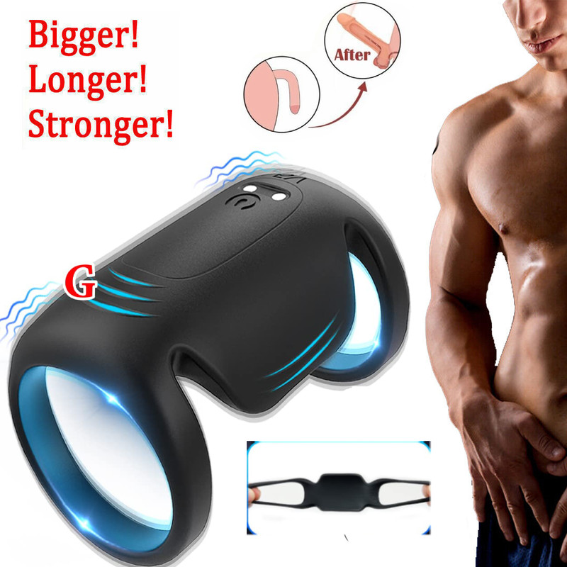 Male Prostate Massager Penis Vibrator Cock Ring Enhancer Sex Toys For Men Couple