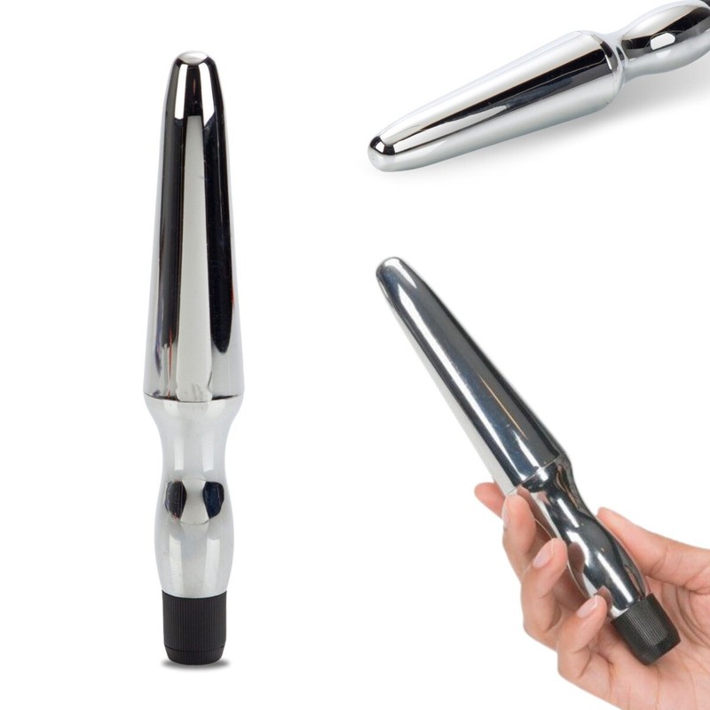 Vibrating Waterproof Slim Slender Anal Probe Vibrator Butt Plug Battery Powered