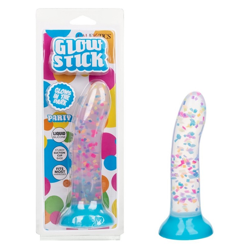 Cal Exotics Glow Stick Party Dildo Clear – Dong with Suction Base