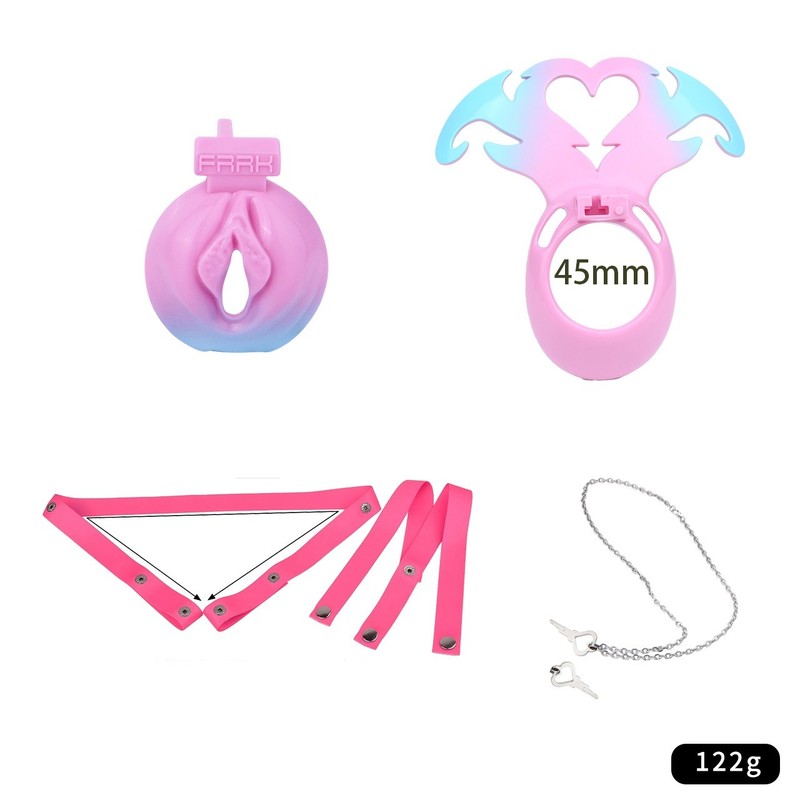 New Male Chastity Cage Resin Penis Restraint Lock Device Strap-on Cock Cage