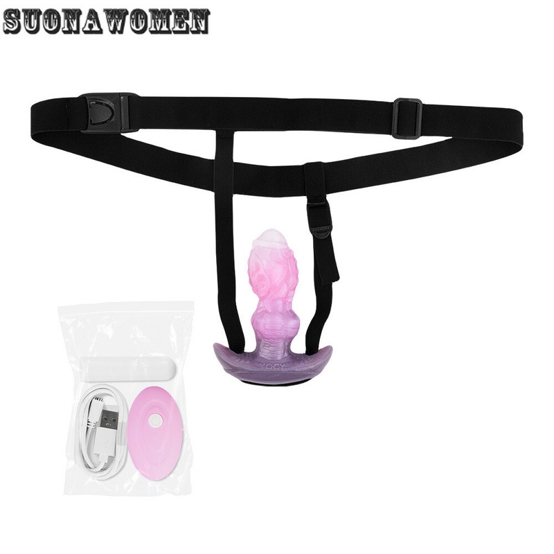 Wearable Anal Plug Vibrating Dildo G-spot Stimulation Fanasty Masturbator Toys gallery