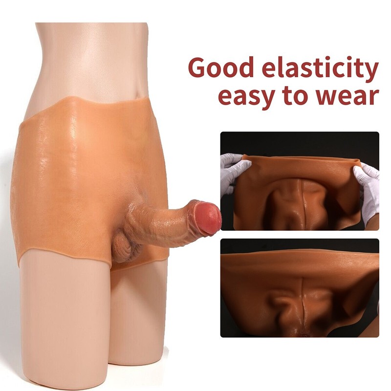Realistic Strap on Lesbian Silicone Pants Dildo G-Spot Men Penis Panties Sex Toy gallery