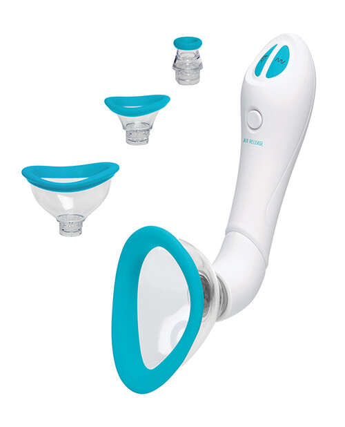 BLOOM INTIMATE BODY AUTOMATIC VIBRATING RECHARGEABLE PUMP INTERCHANGEABLE HEADS
