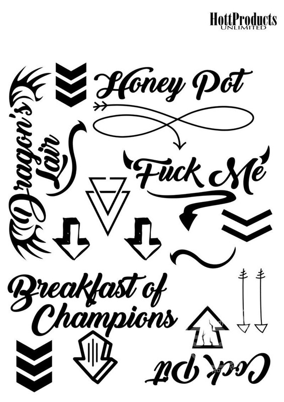Hott Products Erotic Tattoos Assorted Pack