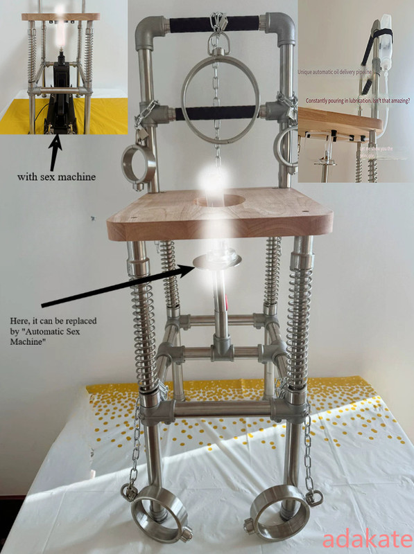 Multifunctional Sex Furniture Chair with Dildo Sex Machine Neck Hand Ankel Cuffs
