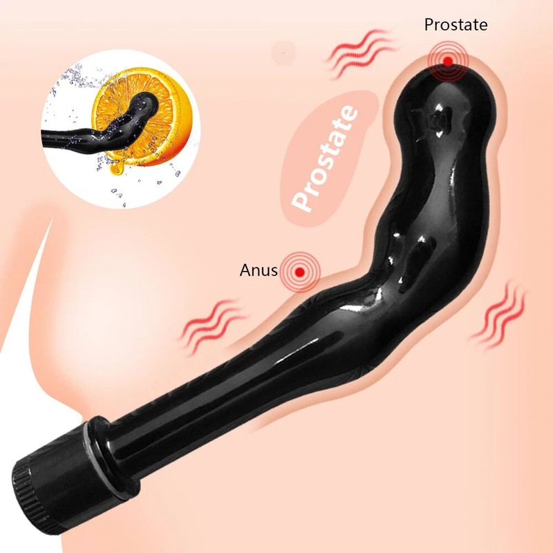 Curved Anal Butt Plug Dildo Vibrator Prostate Massager Sex Toys for Men Women