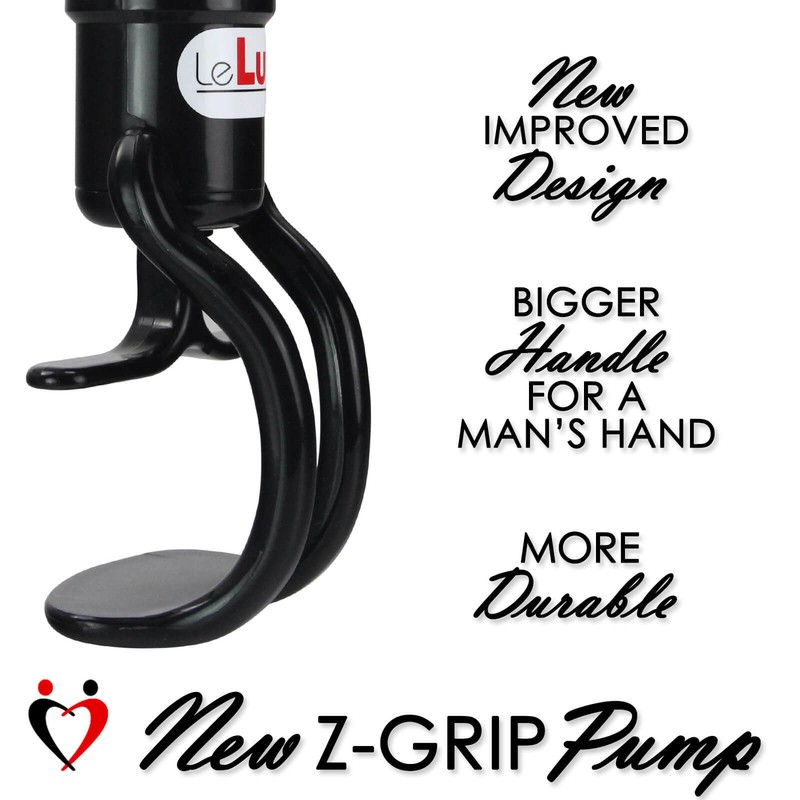 LeLuv Penis Pump 12 Inch Large EasyOp Zgrip 4 Constrict Rings & Clitoral Rings gallery