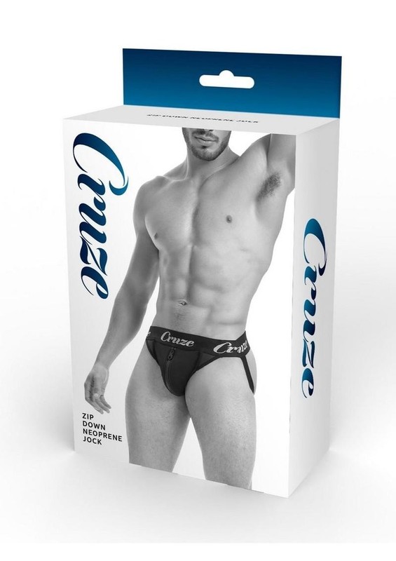 Cruze Buckle Up Zipper Jockstrap – Large/XLarge – Black
