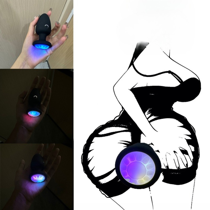 Silicone LED Light Up Anal Butt Plug Prostate G Spot Stimulator Vibrator Sex Toy gallery
