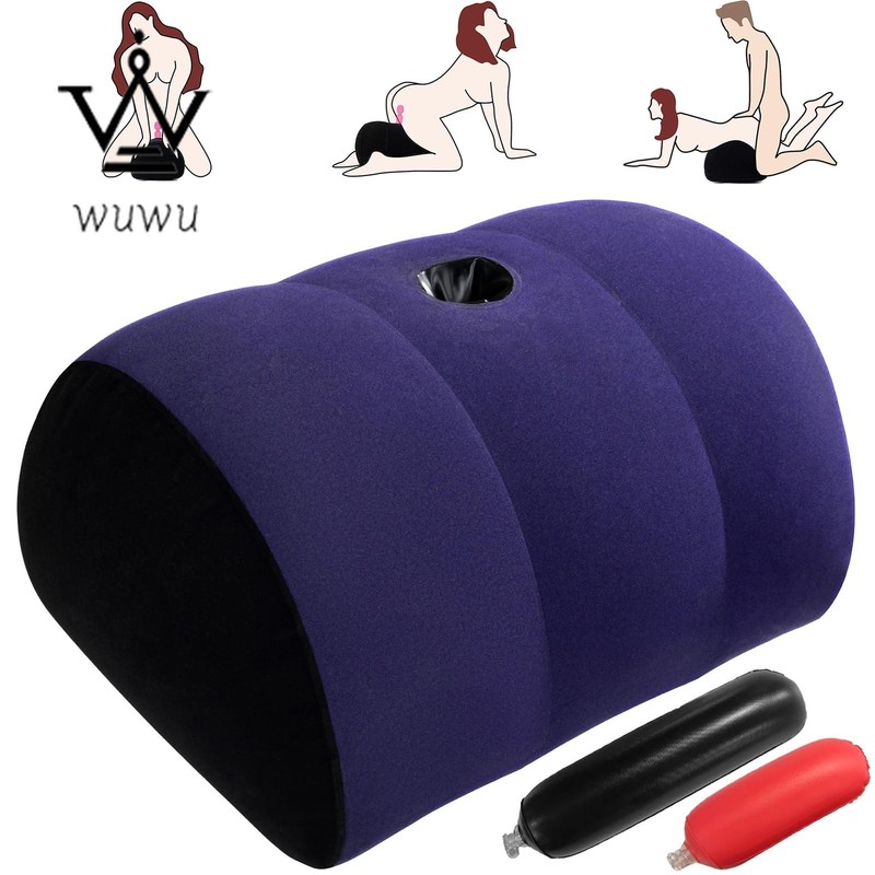 HandsFree Inflatable Sex Pillow with Suction Cup Dildo Mount Sex Toy Holder