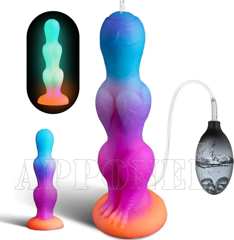 New Squirting Ejaculating Dildo Knot Dildos Masturbator ButtPlug Penis Sex Toys gallery