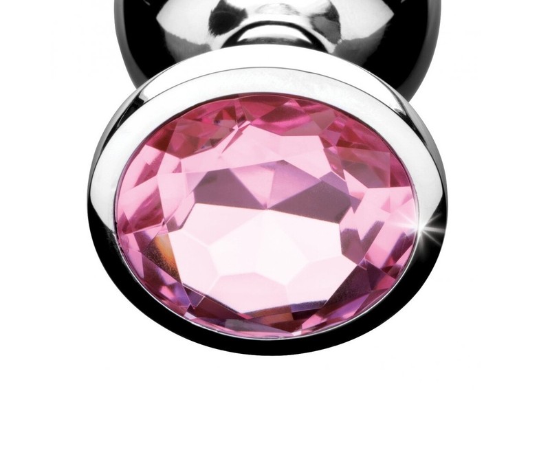 Booty Sparks Aluminum Alloy Pink Gem Beginner Anal Butt Plug Small gallery