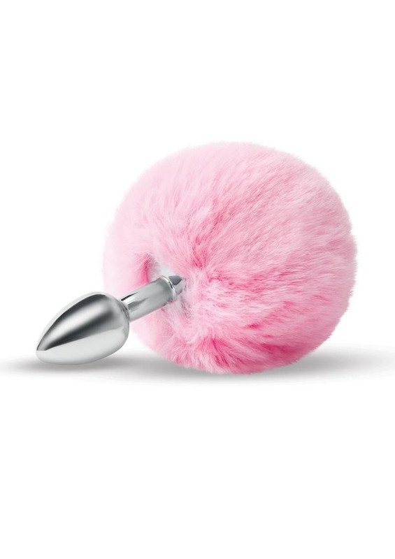 Whipsmart Fluffy Bunny Metal Plug with Tail 2.5 inch - Pink gallery