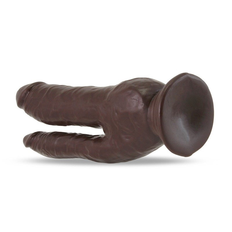 Black Realistic Vaginal Anal Dual Double Penetration Dildo Dong Sex Toys gallery