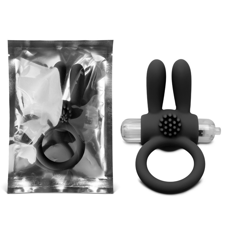 Silicone Rabbit Vibrating Cock Ring Stay Hard Penis Enhancer Sex Toy for Men gallery